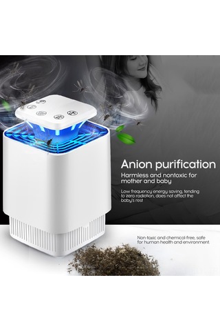 Xindoker Usb Bağlı 8 Led Siyah Evsel Mus Derici - Kimyasız, 360 Aydınlatma, 10 M² Etki Alanı, Kolay Temizleme