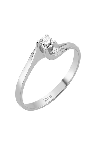 Sirius G Renk 0,14 Karat Pırlanta Tektaş Yüzük 0815R0038