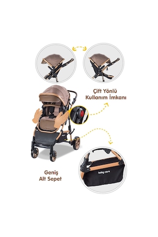 Babycare Bora Cross Travel Sistem Bebek Arabası Gold