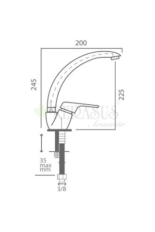 Kerasus Lale Serisi - Mix Kuğu Evye Bataryası 35ø
