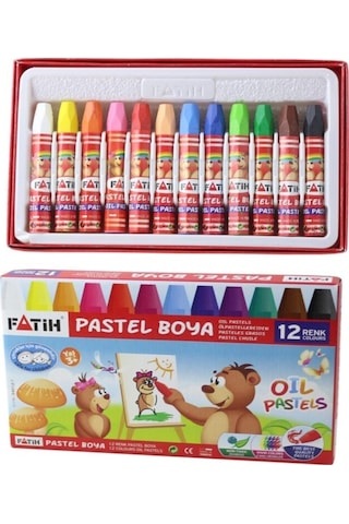 Fatih 12 Renk Pastel Boya 24012/f Standart Fatih 12 Renk Pastel Boya 24012/f Standart