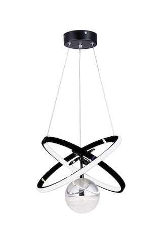 Modern Carla Tek Top Led Sarkıt Avıze,siyah ,3 Renk Ayarlanabilir Led Avize.antre