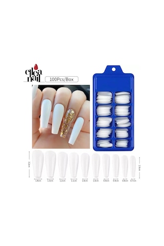 Ellea Nail Balerın Takma Tırnak 100'lü Kemik Renk