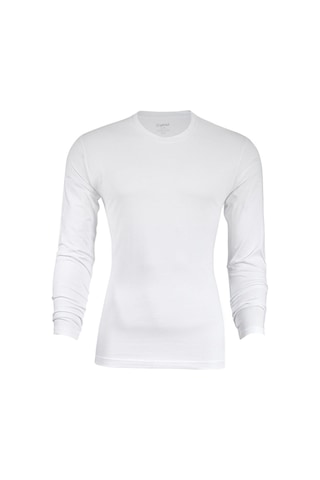 Yıldız Erkek Modal Uzun Kol Sıfır Yaka Body T-shirt Atlet 3'Lü Paket - 385-386 Beyaz