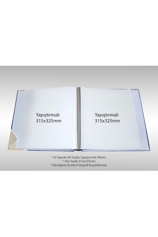 20 Yaprak 40 Sayfa 315x325mm Yapıştırmalı Bebek Albümü Pembe