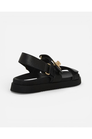 Steve Madden Mona Black Leat Kadın Siyah Sandalet Mona