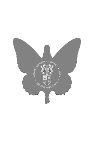 AgaKulche Kelebek Kadın 2024 Gümüş Sikke Coin