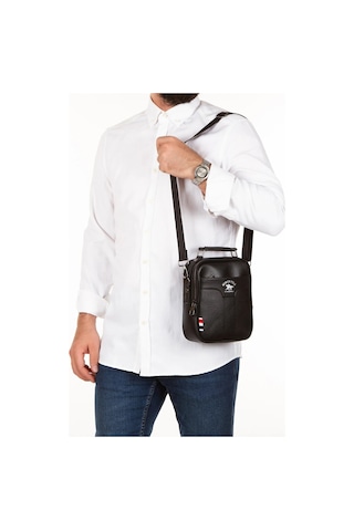 Newish Polo Çapraz El Ve Omuz Askılı Postacı Çanta-siyah Siyah