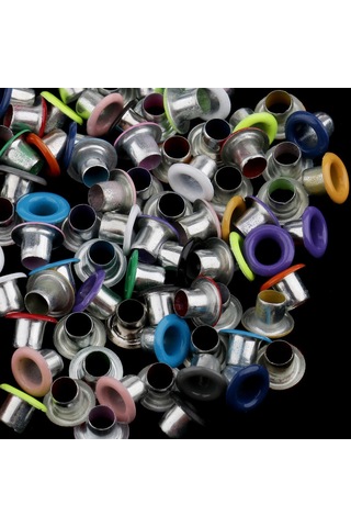 Giyim Leathercraft Scrapbooking Bezeme İçin 100 Adet Metal Kuşgözü Toka 4.5mm