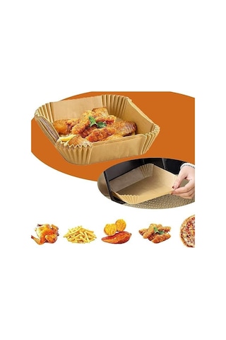 Ayrex Bor Airfryer Pişirme Kağıdı 100 Adet Fritöz Pişirme Kağıdı,fritöz Yağlı Kağıdı, Yanmaz Kağıt