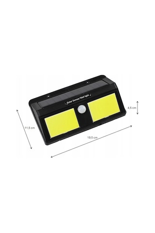 Solar Güneş Enerjili Sensörlü 96 Cob Led Aplik Duvar Tipi Led Lamba Çok Renkli
