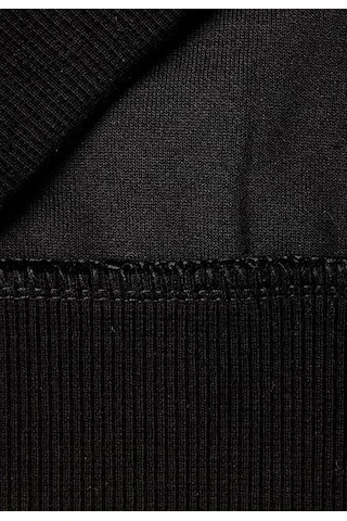 United Colors Of Benetton Benetton Erkek Çocuk Siyah Önü Arkası Baskılı Kolları Şerit Detaylı Fermuarlı Sweatshirt Siyah