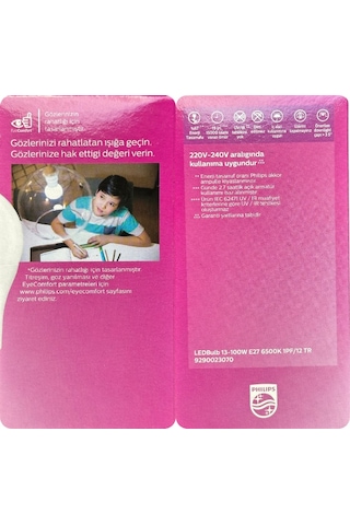 Philips 13w 100w 6500k Beyaz Işık E27 Duylu Led Ampul 2 Adet