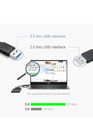 Usb 3.0 2.5 3.5 İnç Sata Ssd Hdd Hard Disk Kablosu 4741A Veri Harici