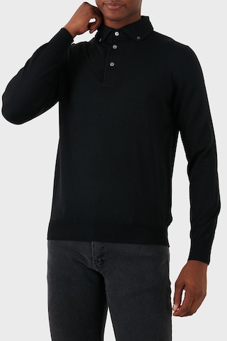 Gran Sasso Erkek Polo Yaka Sweat 57163 14293 099 Siyah Siyah