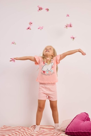 Defacto Fitilli 2li Açık Pembe Pijama Takımı Kız Bebek H9308a526smpn621 Pembe-pn621