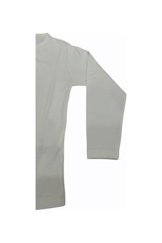 Özdemirli Bebe Basic Düz Bisiklet Yaka Uzun Kollu Likralı Badi Sweat T-shirt Krem