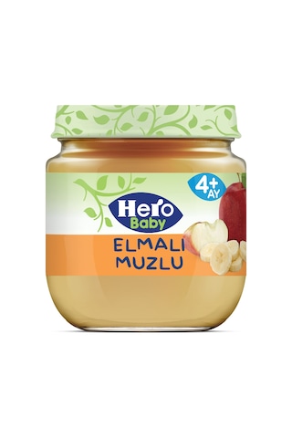 Hero Baby Elmalı Muzlu 4+ Ay Kavanoz Maması 125 G