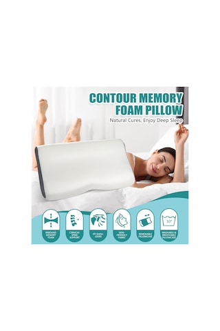 Kontur Bellek Köpük Yastığı Ergonomik Servikal Yastık Ortopedik Kontur Yastığı Yan Ve Arka Uyuyanlar Çok Renkli