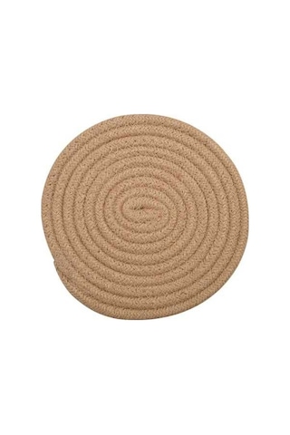 Ulzyvf Yuvarlak Sıcak Set Servisi Sarı-kahverengi Örgülü Kalın Isıya İnç Dayanıklı Amerikan Altlıklar 7 6'lı Lx Sarı - Kahverengi