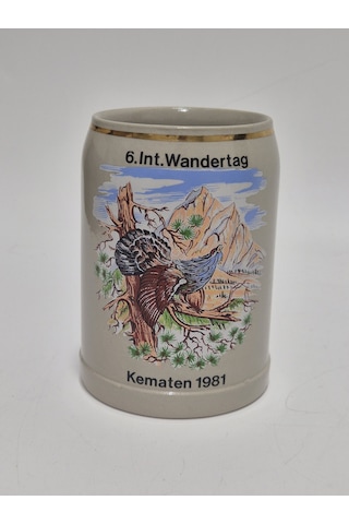 Vintage Tankart 6.ınt. Wandertag Anısına Tasarlanmış Alman Bira Bardağı 13,5cm