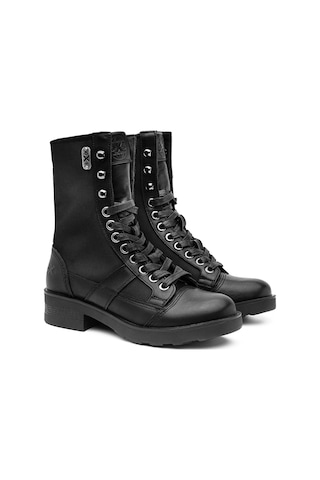 Çizme Kadın Oxw002300 Oxs Frank 0023 Mıd D Nylon/leather Black Siyah