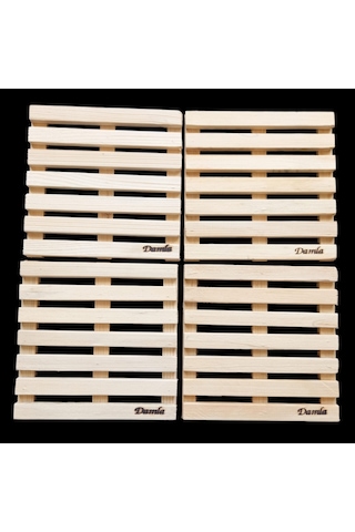 Escoines Koleksiyon 4adet Gönderilecektir Ahşap Kare Nihale 18,5x18,5cm Sarıçam 39963669466976adb3 Sarı