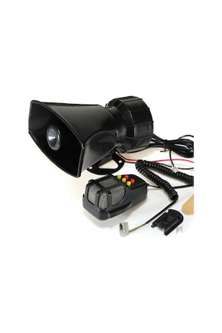 7 Sesli Mikrofonlu Megafon Siren 100 Watt Yüksek Sesli 12 Volt