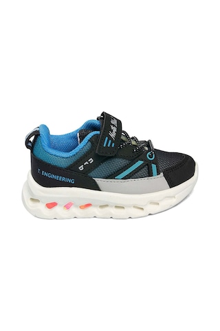 134 Çocuk Okul Öncesi Işıklı Rahat Sneaker Siyah/mavi