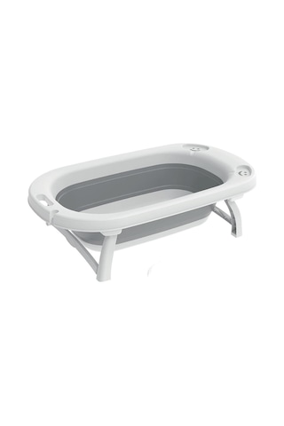 Omnipazar Ak-729 Katlanır Bebek Yıkama Banyo Küveti Beyaz - Gri