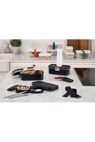Fresh & Save Vakumlu Yemek Taşıma Kabı, Pp, Siyah Açık Ahşap