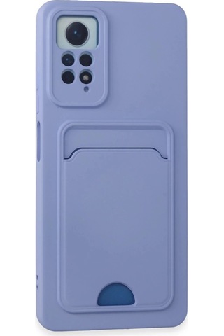Xiaomi Redmi Note 12 Pro 4g Kılıf Kelvin Kartvizitli Silikon - Lila Çok Renkli