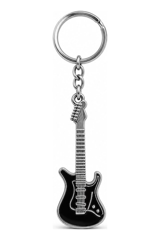 Elektro Gitar Figürlü Metal Anahtarlık Müzikseverlere Özel Şık Hediye