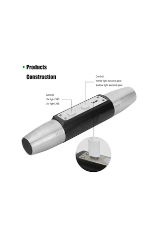 Uv Ledli El Feneri - Powerdex - Su Geçirmez - 20 W - Siyah - Pd-9007 Bakır