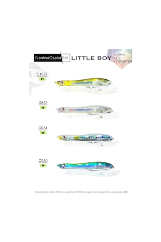Naniwaosakashi Little Boy 100mm 11gr Topwater Sahte Balık