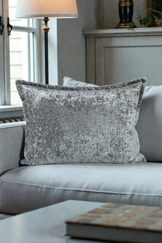 Kırlent Kılıfı İthal Kadife Kumaş - 35x50cm Yumuşak Dokulu Çift Taraflı Özel Tasarım Kırlent Kılıfı Açık Gri