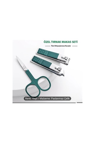 Yıwushı Paslanmaz Çelik 6 Parça Deri Çantalı Manikür Ve Pedikür Özel Tırnak Makası Seti