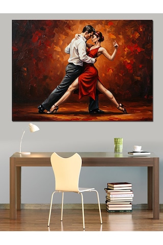 Tutkulu Tango Dansı Dekoratif Kanvas - Mdf Ahşap Tablo