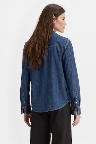 Levi's Oversize Uzun Kol Gömlek Yaka Kadın Denim Gömlek İndigo