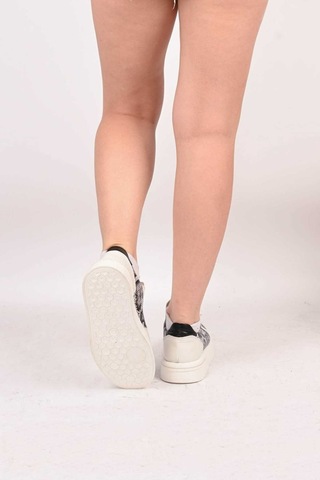 Bestello Bağcıklı Termo Taban Hakiki Deri Sneaker Ayakkabı 101-farbı-52 Kadın Ayakkabı Beyaz
