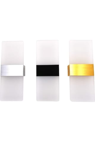 Novahub Akrilik Led Piyano Tuşu Duvar Lambası - Gümüş, Sıcak Beyaz - 101x55x71mm Yatak Odası, Otel Dekorasyonu Diğer