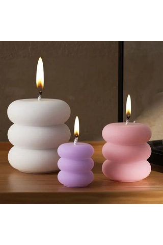 Halkalı Mum Set Silikon Kalıp S912
