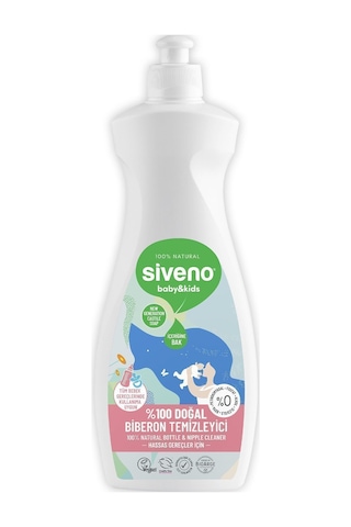 Siveno %100 Doğal Emzik ve Biberon Temizleyicisi Bitkisel Elde Bulaşık Sabunu Nemlendirici Vegan 500 ml