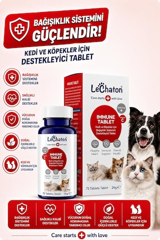 Kedi Ve Köpekler Için Bağışıklık Güçlendirici Tamamlayıcı Tablet 75 Tablet