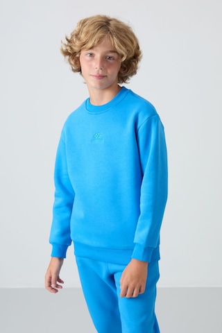 Tommy Life Saks Pamuklu Kalın İçi Tüylü Yumuşak Dokulu Standart Fit Nakışlı Erkek Çocuk Eşofman Takım - 11249 Saks Mavisi