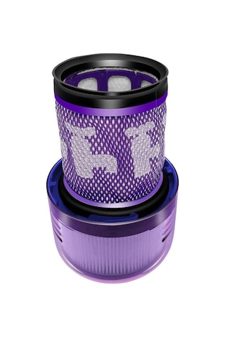 Geeroyoo V12 Elektrikli Süpürge İçin Yüksek Verimli Hepa Filtre - Uyumlu, Temizlenebilir, 2 Adet Mor Plastik Filtre Aksesuarı