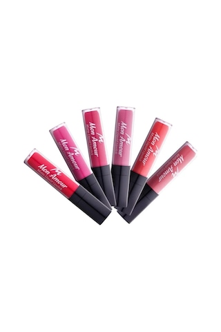 Mon Amour Matte Liquid Lipstick Pastel Daylong Waterproof Mat Likit Ruj 10 Saat Kalıcı 01 Nude Essence/kahve Şeftali Çok Renkli