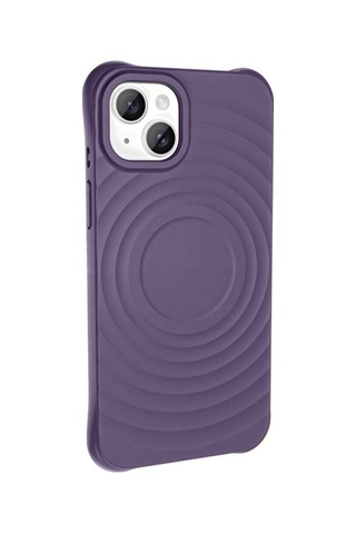 Apple Uyumlu iPhone 13 M-safe Şarj Özellikli Airbagli Mat Görünümlü Zore Hepi Kapak Derin Mor
