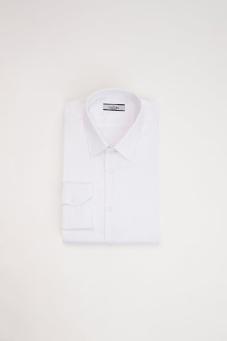 Tudors Slim Fit Beyaz Non-ıron Pamuklu Doğa Dostu Ekoteks Belgeli Ütü Gerektirmez Gömlek-32667 Beyaz