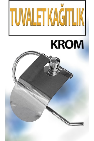 Krom Kapaklı Tuvalet Kağıtlığı Wc Kağıtlık Tuvalet Kağıdı Askısı Krom